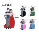 ドレス・タキシード色当て用のイラストを作成します カスタマイズが多く、ご希望のお値段に合わせやすいです。 イメージ2