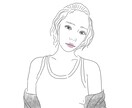 シンプルお洒落なアイコンを描きます シンプルなガールズ系線画イラストです。 イメージ1