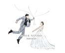 最安価！似顔絵でおしゃれ結婚証明書描きます 結婚式で大人気のウェディングツリー/バルーン イメージ4