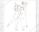 シンプルでおしゃれな線画イラストを描きます ウェルカムボード/記念日/両親贈呈品/誕生日/出産祝いなど イメージ1