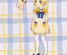 やさしいツートンカラーイラスト描きます 人物1人または動物1匹｜配色指定・おまかせOK イメージ6