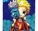 手描きでの人物のイラストを描きます マーカーや色鉛筆でのキャラクターを描いています！ イメージ3