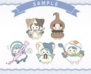 プロのデザイナーが配信者向け返礼品セットを作ります ミニキャラも描きます◎フルセットでデジガチャ制作も◎ イメージ10