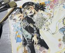 結婚式やプレゼントに使えるイラスト描きます リアルはあんまり…漫画チックな似顔絵が好きな方！ イメージ1