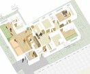 簡易的な建物のイラストを描きます 奥行き感を消したわかりやすい建物のパース イメージ2