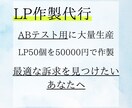 50作製　ABテスト用LP大量制作！成果最大化ます 最強のLPを発見！50パターンで徹底効果検証 イメージ1