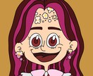 アメリカンポップでカワイイアイコン描きます 無料修正可能で希望に沿ったイラストを提供致します！ イメージ2