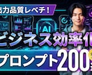 超実践型！ビジネス効率化プロンプト200選届けます 出力レベチの秘密あり。これからプロンプト作りたい人も必見です イメージ1