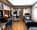 建築パース作成します 建築パースの作成および３Dモデル作成CADトレース作図します イメージ1