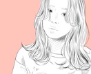 お写真をもとに似顔絵お描きします シンプルな線画イラスト年始限定¥6000→¥2000 イメージ1