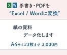 紙・PDFをExcel/Wordに変換します その紙資料、入力で困っていませんか？ イメージ1