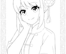 塗りやすさ重視　手描きの塗り絵線画を制作します 自分だけのキャラを塗って楽しみたい方へ イメージ7
