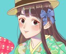 和風のイラストを制作いたします 貴方のイメージした着物をキャラクターたちが着こなします！ イメージ5