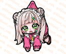 グッズ向けの可愛いミニキャライラストを描きます 最短即日納品♡お姿を最大限可愛く表現します！ イメージ1