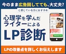 LP改善 | プロのライターがLPを診断します LP作ったのに、反応がない。そんな時にLP診断。 イメージ1