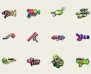 スプラトゥーンのイカしたドット絵アイコン描きます SNSアイコンやチームメンバーへのプレゼントに！ イメージ4