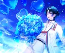 作品の顔となる1枚絵を青くキラキラな絵柄で描きます 1枚絵イラスト制作｜サムネ・小説表紙・ゲーム・MVなど イメージ6