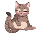 おっさん座りのキジトラ猫のキャラクター販売します 組み合わせ自由！ゲームや動画の素材などに イメージ6