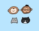 SNSで使える、人やペット等のゆるい似顔絵描きます 世界にひとつしかないイラストをお届けします！ イメージ5