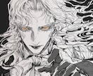 配信やグッズ等かっこ美しいラインアート描きます かっこいいけど美しい耽美イラストが得意です！ イメージ1