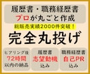 完全丸投げ　履歴書や職務経歴書をプロが作成します ゼロから作成代行/ポイント解説付　総販売実績2000件突破 イメージ1