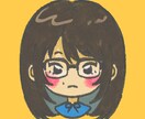わかりやすい！ポップな手書き風似顔絵描きます 真正面の手書き風似顔絵を描きます！アイコンやプレゼントなどに イメージ1