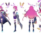 VTuberに！Live2D用キャラクター描きます 美少女や男性、人外、ドラゴン…なんでも！ イメージ3