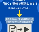 秘密保持で安心。研修マニュアルを音声化します 【研修効率化】マニュアルを「記憶に残る」耳から学ぶ研修に！ イメージ3