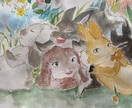 うさぎさんの水彩画を描きます 幸せうさぎ隊がうーちゃんのイラストを描いてお届け！ イメージ2