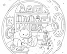オリジナル塗り絵をオーダーメイドで制作します お子様の知育やプレゼントに！世界に一つの線画イラスト イメージ5