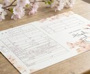 送料無料 名前入り桜の婚姻届2枚を作成します 水彩の花と2人の名前を入れた婚姻届で特別な一日を彩りませんか イメージ4