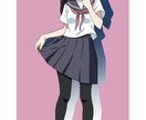 アニメ塗りのシンプルで可愛い女の子を制作します アイコン、全身立ち絵はもちろん、台詞入りも可！ イメージ2