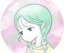 やわらかい空気感のアイコン制作します 日常と幻想の境目を...にじみ×フラットSNSアイコン イメージ6
