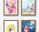 選べるデザイン♡水彩画×我が子ポスターを作成します プレゼントにも◎世界にひとつだけのオーダーメイドポスター♡ イメージ7