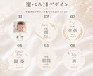 出産内祝いの写真・名入れシールを作ります 「11種類から選べる｜58枚(小シール)・送料込み イメージ4