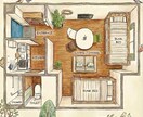 お試し価格★民泊運営者がお洒落な間取り図を作ります 顧客満足度を高めるために！間取り図を導入しませんか？ イメージ3