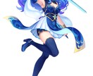 女の子のイラストを描きます 立ち絵、背景付き一枚絵、キャラ三面図、デフォルメなどに対応！ イメージ3