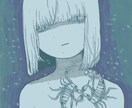 女の子のモノクロイラスト描きます ダークな雰囲気が得意ですアイコンやジャケ写真等お使いください イメージ4