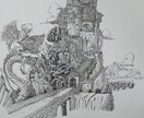 ペン画がお好きな方にオリジナルペン画を描きます オリジナルなので世界に1つしかない絵をお届けします イメージ3
