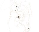 動物のシンプルなラインアート描きます ◎写真を元に簡単オーダーメイド◎ イメージ2