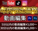 年内限定!!破格で動画編集いたします 迅速かつ丁寧な編集を目指しています。 イメージ1