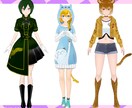 キャラデザ、パーツ分け～モデリングまでを製作します LIVE2Dで動くかわいい、クールなキャラクターを制作します イメージ4