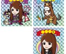 シール風だけでなく様々な似顔絵やイラストを描きます 似顔絵やオリジナルキャラをご希望のタッチで対応可能です。 イメージ10