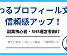 プロフィール文を整えます 副業初心者やSNS運営者向けにプロフィール文を作成 イメージ1