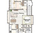 イラスト調の間取り図を作ります 住宅･民泊･レンタルスペースの広告やマイソクにご活用ください イメージ3