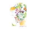 ペット(動物)の似顔絵・一枚絵描きます 植物や風景を織り交ぜた一点物です！ イメージ4