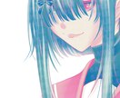 SNS用アイコンイラスト描きます キラキラと透明感ある人物イラストをカラーでお描きします イメージ5