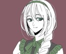 多色バストアップイラスト描きます 使う色は白黒以外2色までとなります イメージ3