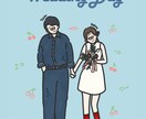 ゆるっとお洒落POPなウェディングイラスト描きます 結婚式を彩る世界でひとつだけのイラストをお描きします♪ イメージ2