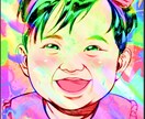 極彩色でビビッドな「生きている似顔絵」を描きます パッと目を引く！ビビッドでポップな唯一無二の似顔絵です。 イメージ6
